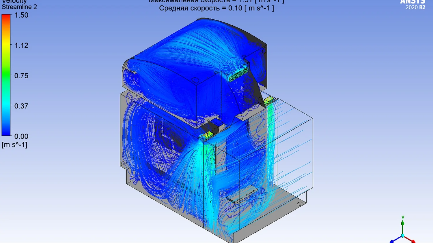 CFD-модель повітряних потоків EasyTop у ANSYS 2020 R2